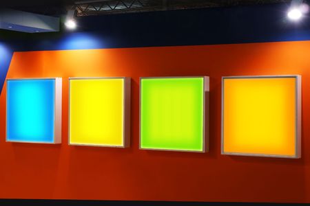 advertising blank panelsの写真素材