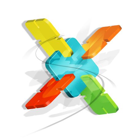 abstract connected colored schemes for various conceptsの写真素材