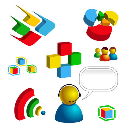 web and technology related vector isolated iconsのイラスト素材