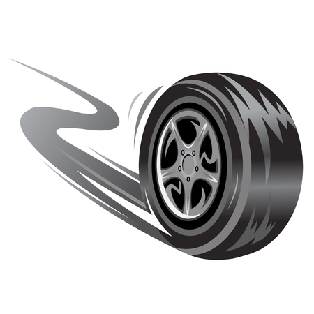 vector  racing wheel. Speed related illustrationのイラスト素材