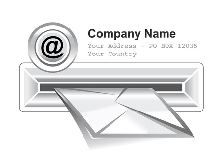 e-mail box vector icon in white backgroundのイラスト素材