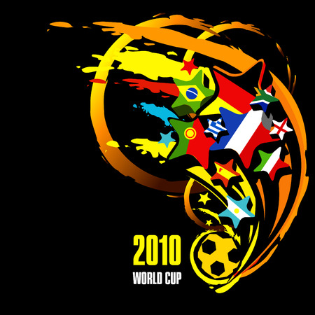 2010 world cup illustrationのイラスト素材