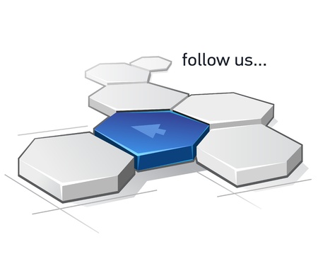 follow us abstract schemeのイラスト素材