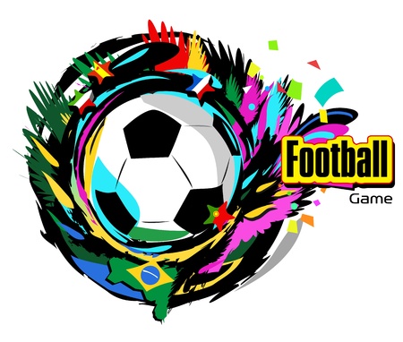 Isolated abstract illustration for football cupのイラスト素材