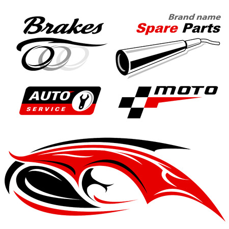 auto moto vector iconsのイラスト素材