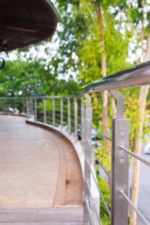 Steel hand rail and walk wayの写真素材