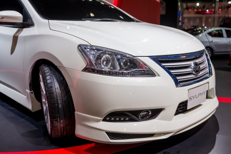 BANGKOK,THAILAND - June 22, 2013   Nissan Sylphy on display at The 2nd Bangkok International Auto Salon 2013 in Bangkok, Thailand のeditorial素材
