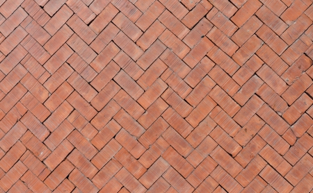 Orange bricks pattern texture floorの写真素材