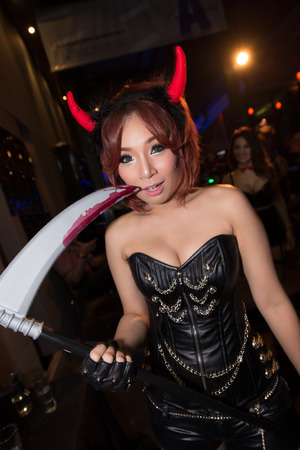 BANGKOK - October 31 : Unidentified women cosplay in Halloween festival ,October 31, 2013 Bangkok, Thailand.のeditorial素材