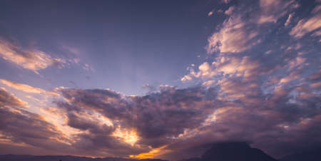 twilight dawn cloudscapeの写真素材