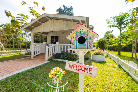 lovely vintage style houseの写真素材