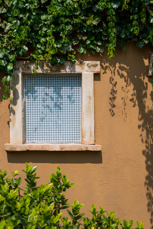 tuscany style glass windows houseの写真素材