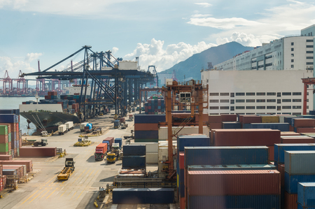 port dock container crane logistic industries