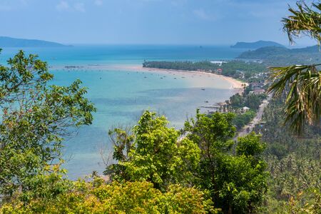 high view coast line in Chumporn Thailandの写真素材