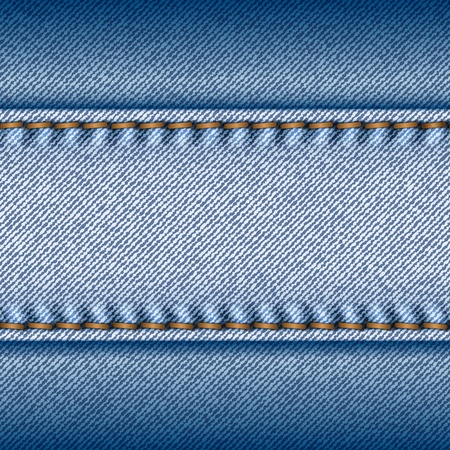 Realistic blue jeans texture background. Vector illustration.のイラスト素材