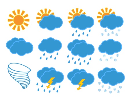 Set of different weather icons  のイラスト素材
