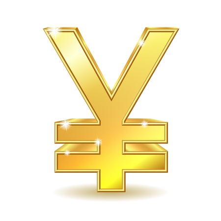 Golden Yen Sign  Vector illustration EPS10  のイラスト素材