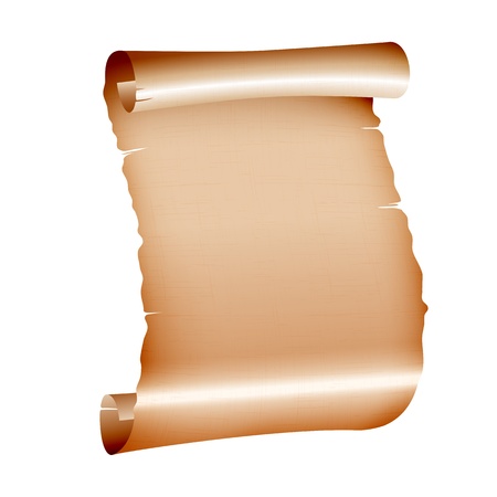 old blank scroll paper on white background  vector illustrationのイラスト素材