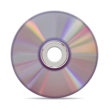 Realistic compact disc on white background  Vector illustrationのイラスト素材
