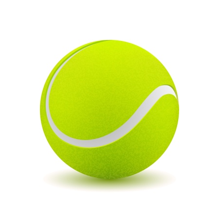 Tennis ball on white background. Vector illustrationのイラスト素材
