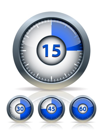 Set of timer clock, vector illustrationのイラスト素材