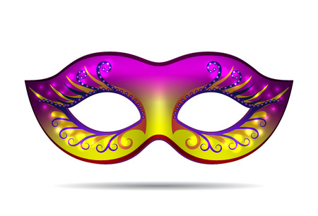 Carnival mask for masquerade costume. Isolated on white background Vector illustrationのイラスト素材