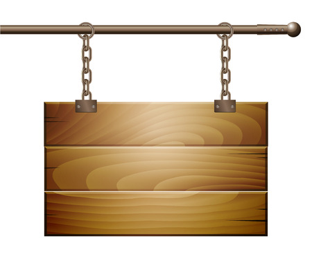Vector wooden board signのイラスト素材