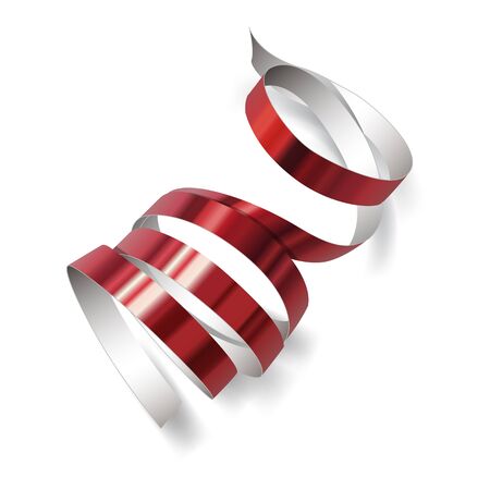 Festive ribbon on white backgroundのイラスト素材