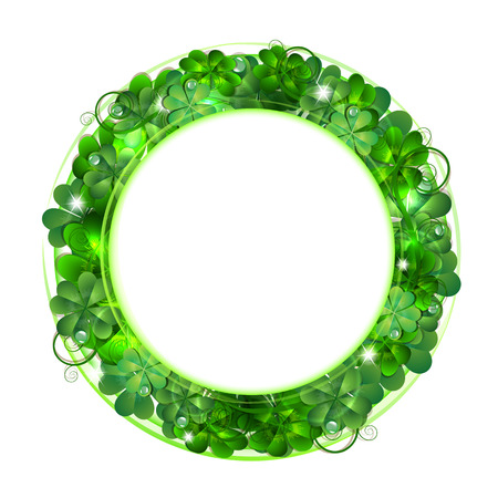 St. Patrick's day card design with green wreathのイラスト素材