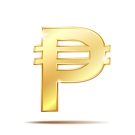 Philippine peso currency symbol illustration.のイラスト素材