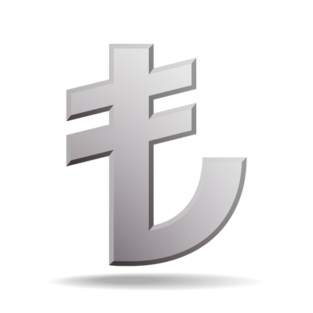 Turkish Lira Sign. TL currency symbol. Turkish Money. Vector illustration isolated on white backgroundのイラスト素材