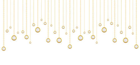 Background of diamond jewelry hanging on chain.のイラスト素材
