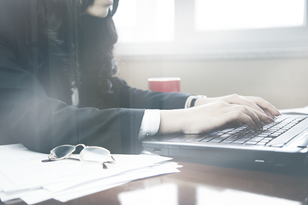 business woman working in the officeの写真素材