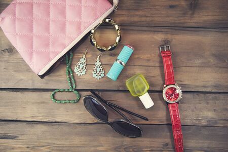 Top view of female fashion