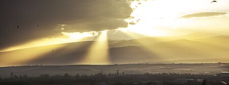 Sky background on sunrise. Nature compositionの写真素材