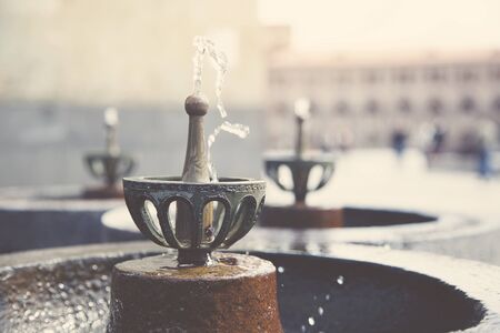 water fountain in city for drink