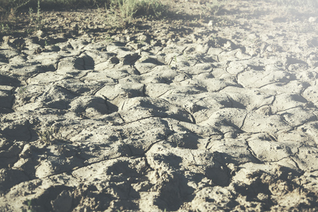 Dry desert land on earth backgroundの写真素材