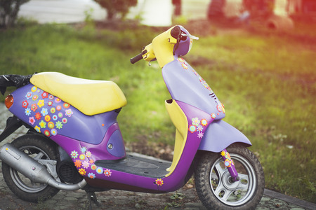 beautiful scooter in the park