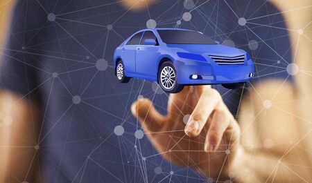 man hand carの写真素材