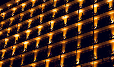 night light balcony backgroundの写真素材