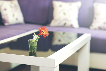 Living room in a beautiful modern  home.の写真素材