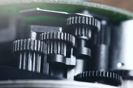 engine gear wheels , industrial background 