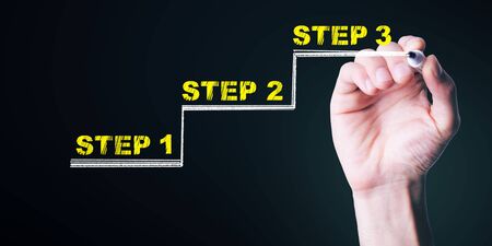 the ladder to success in screenの写真素材