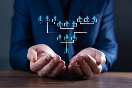 man hand people network in screen