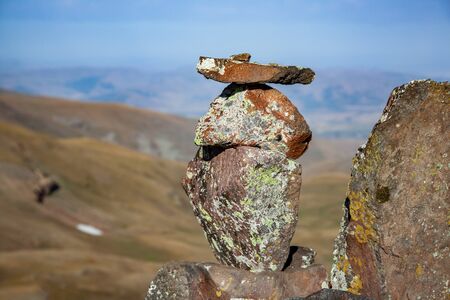 stones on each other in the mountain