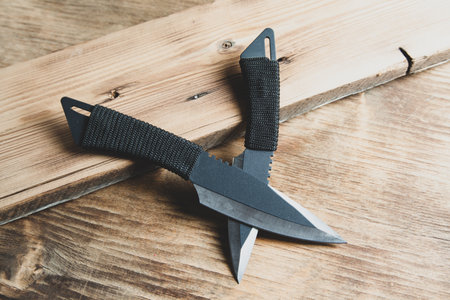 pocket knife on the desk bakground