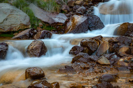 the waterfull in the mountain