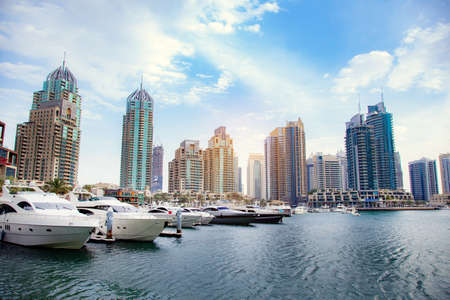boats for tourism in Dubaiの写真素材