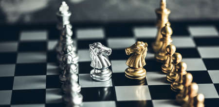 chess board game for ideas and competition and strategy, business success conceptの写真素材