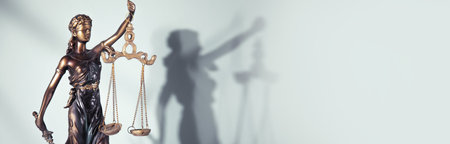 The Statue of Justice symbol, legal law concept imageの写真素材